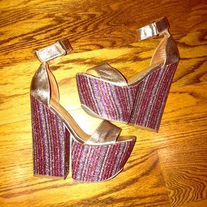 Jeffrey Campbell sparkle platform heels // NWT